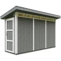 TIMBELA Gartenhaus 1,61 x 4,11 m Grau