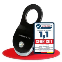 Melko Flaschenzug Stahl/Kunststoff schwarz