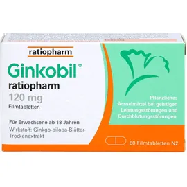 Ratiopharm Ginkobil ratiopharm 120 mg Filmtabletten 60 St.