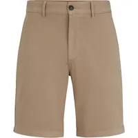 Boss ORANGE Chinohose »Chino-slim-Shorts«, mit Kontrastdetails braun