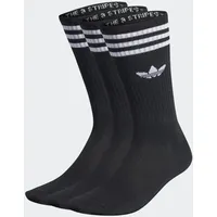 Adidas Solid Crew Socken, 3 Paar Black 43-45