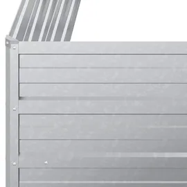vidaXL Garten-Hochbeet verzinkter Stahl rechteckig 100 x 40 x 45 cm Silber
