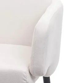 Mendler Esszimmer-Set HWC-L13, 4er-Set Stuhl+Sitzbank Esszimmergruppe Sitzgruppe Esszimmergarnitur, Stoff/Textil ~ creme-weiß