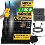 EPP.Solar 2000W Balkonkraftwerk Bifazial 800W mit Speicher (2x Growatt NOAH) Photovoltaik Solaranlage mit Growatt NEO 800W WIFI Wechselrichter Smart Mini PV ...