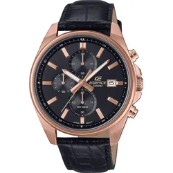 Chronograph CASIO EDIFICE, schwarz, schwarz, Armbanduhren, Herren, Quarzuhr, Armbanduhr,Herrenuhr, Edelstahlarmband,bis 10bar wasserdicht