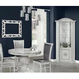 JVmoebel Eckvitrine Eckvitrine aus Holz mit Glastüren in Weiß - Anrichte Schrank Made in Europa weiß