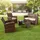 MuCoLa - 4tlg. Rattansofa Set Sitzgarnitur Gartenmöbel Polyrattan Sofa Möbel Lounge M01