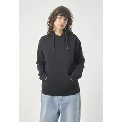 Kapuzensweatshirt CLEPTOMANICX "Hooded Ligull", Damen, Gr. XL, schwarz, 100% Baumwolle, unifarben, casual, normal, Rundhals, Langarm, Sweatshirts, mit lockerem Schnitt