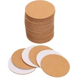 QUARKZMAN 50 Stück Selbstklebende Korkuntersetzer 90x90x2mm Korkplatte Korkplatten Korkmatte Kork Untersetzer Kork Selbstklebend für DIY Bastelarbeiten, Kreis