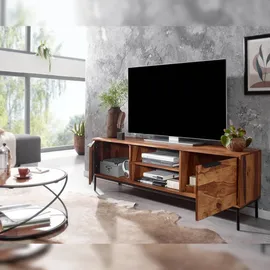 KADIMA DESIGN Lowboard Massivholz 147x51x38 cm TV-Kommode mit zwei Türen, | Gr.: onesize