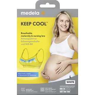 Medela Keep CoolTM Schwangerschafts- und Still-BH weiß - weiß - L