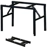 SXYHCK Klappbare Tischbeine Tischgestell Für Esstisch, Metall Schreibtisch Ersatz Bein Möbelbeine, Faltbare Möbelfüße Tischfüße Für Couchtisch Stizbank(Black,72x39x68cm)