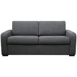 vente-unique Schlafsofa mit Matratze 4-Sitzer - Liegefläche 160 cm - Matratze 13 cm - Stoff - Anthrazit - BEVIS