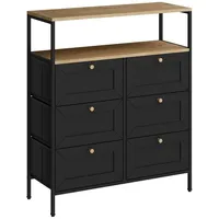 Vicco Kommode Belaro, Schwarz, 80 x 95 cm mit