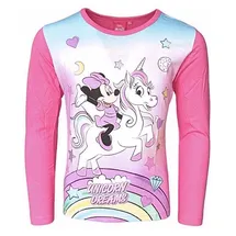 Disney Langarmshirt Disney Minnie Mouse & Einhorn in Pink | Gr.: 110
