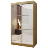 masseno Schwebetürenschrank VITALE 120 x 216 x 61 cm Braun