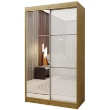 masseno Schwebetürenschrank VITALE 120 x 216 x 61 cm Braun