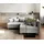 DeLife Ecksofa Clovis Hellgrau Strukturstoff Ottomane Links Modulsofa - Grau/Hellgrau