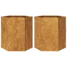 vidaXL Sechseckig 46 x 40 x 45 cm Braun