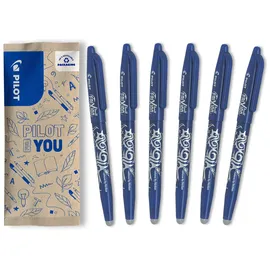 Pilot Pen Kugelschreiber Radierbar Blau 0,7 mm 6 St.