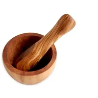 Olivenholz-erleben Mörser, (Set, 2 tlg.), Handarbeit Mörser 38469535-0 braun