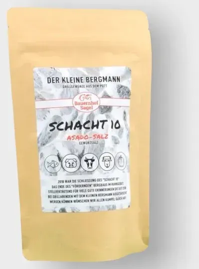 Der Kleine Bergmann Schacht10 Asado-Salz, 100g Beutel