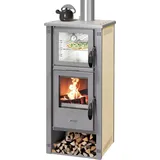 Kaminofen mit Backfach Pella SG Metall creme