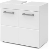 Vicco Waschbeckenunterschrank Luna Weiß Skandi 60x56 cm Badezimmer Schrank Badmöbel Schranktür Schrankfach Ablage Aufbewahrung