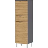 Germania Mauresa Büroschrank 34 x 120 x 34 cm Graphit/Grandson-Eiche-Nb.