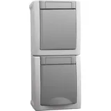 HHG Kombination Wechselschalter/Steckdose IP54 Grau