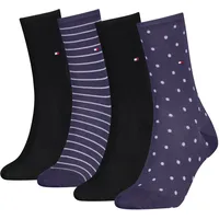 Socken TOMMY HILFIGER, Damen, Gr. 35-38, lila haze, Obermaterial: 69% Baumwolle, 30% Polyamid, 1% sonstige Fasern, Socken Socken