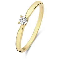 Isabel Bernard Ring De la Paix Christine - 585 gold diamant 0.10 karat 52 Damen 