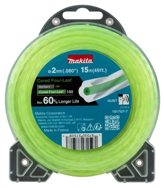 Makita 1917U7-7 Mähfaden Cored Four-Leaf 2,0mm x 15m