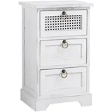 CARO-Möbel Nachtschrank IRMA 35 x 59 x 29 cm Weiß