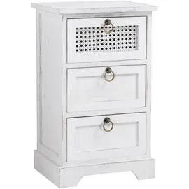 CARO-Möbel Nachtschrank IRMA 35 x 59 x 29 cm Weiß