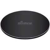 MediaRange MRMA118 Ladegerät für Mobilgeräte Smartphone Schwarz USB Kabelloses Aufladen Schnellladung Drinnen