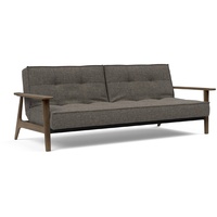 INNOVATION LIVING Schlafsofa Splitback Frej Raucheiche Stoff Dark Grey