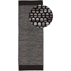 Läufer CARPETFINE "Kelim Mia", braun, B:75cm H:6mm L:200cm, Baumwolle, Teppiche, Baumwolle Wendeteppich