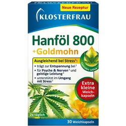 Klosterfrau Hanföl 800 Mg+goldmohn Weichkapseln