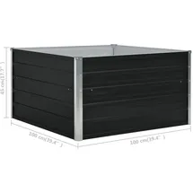 vidaXL Hochbeet 100 x 100 x 45 cm Anthrazit