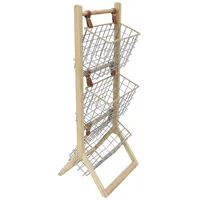 Dekoleidenschaft Holz Standregal aus Metall, 91 cm hoch, Bad