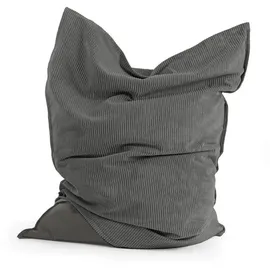mokebo Sitzsack XXL mit Cord Bezug Der Große Bean Bag für Indoor & Outdoor in Anthrazit