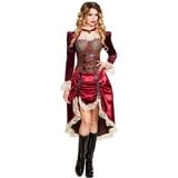 Boland - Kostüm für Erwachsene Lady Steampunk, Kleid mit Samt und Spitze, Timepunk, Spacepunk, Set, Karneval, Mottoparty