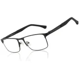 LuxusKollektion Lesebrille Lesebrille Blaulichtfilterbrille Herren Metallgestell Schwarz 0.0 x