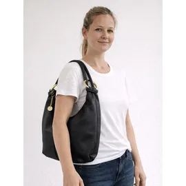 COLLEZIONE ALESSANDRO Bella Schultertasche Leder Black
