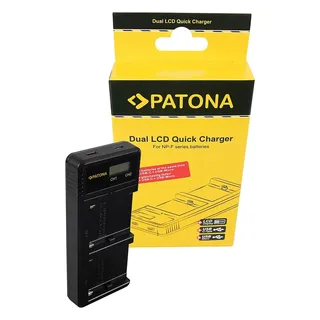 PATONA Dual LCD USB Ladegerät f. Sony F550/F750/F970/FM50/FM500H (Angebot)