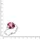 VIVANCE Fingerring VIVANCE "925/- Sterling Silber rhodiniert Amethyst" Gr. 52, weiß, Fingerringe, Damen, 052 (16,6), Silber 925 (Sterlingsilber), Fingerring