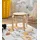 Home4You Kinderhocker 2er Set Holz 34 x 30 x 34 cm Beige