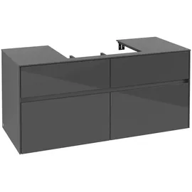 Villeroy & Boch Waschtischunterschrank 4 Auszüge 120 x 54,8 x 50 cm Glossy Grey