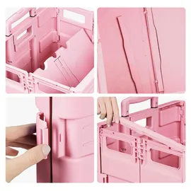Relaxdays Einkaufstrolley Rosa